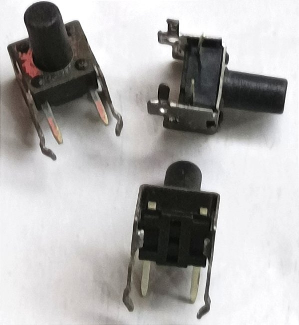 CHAVE TACTIL 2T  90o 6 X 6 X 9,5mm