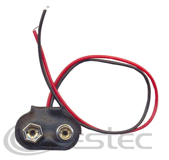 CLIP PARA BATERIA 9V  VERTICAL  TIPO T