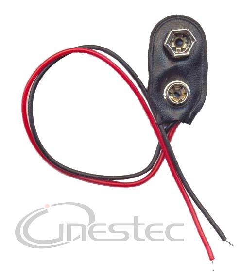 CLIP PARA BATERIA 9V - HORIZONTAL TIPO I