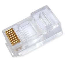CONECTOR  PLUG RJ45 TRANSPARENTE 8 VIAS PARA REDES 8P8C CAT6