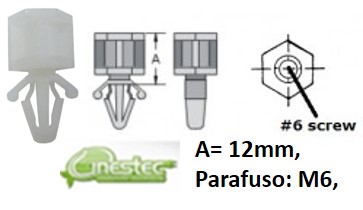 CONECTOR / CLIP / ESPACADOR COM ROSCA PARA FIXACAO PCB - CS13