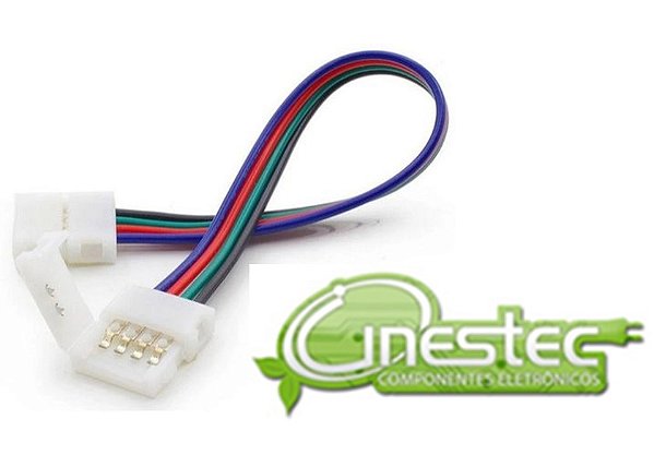 CONECTOR / EMENDA RAPIDA COM FIO PARA  FITA DE LED RGB 5050