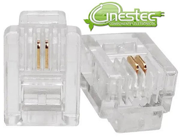 CONECTOR / PLUG RJ11 2 VIAS 6P2C  - PARA HAND SET