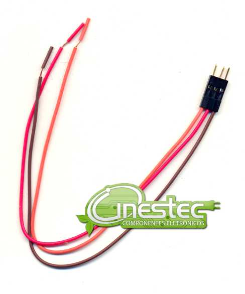 CONECTOR COM FIO  CABO MODU MACHO 3 VIAS  MO-8571