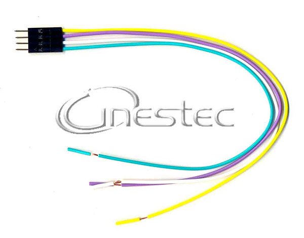 CONECTOR COM FIO / CABO MODU MACHO 4 VIAS - MO-8572