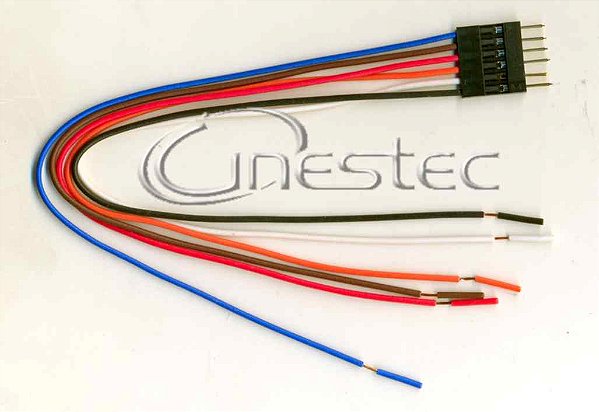 CONECTOR COM FIO / CABO MODU MACHO 6 VIAS - MO-8576