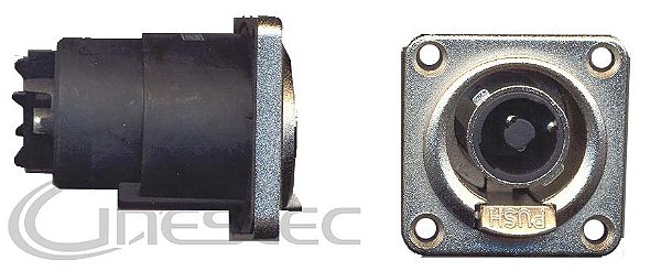 CONECTOR EMBUTIR SPEAKON M BASE QUADRADA