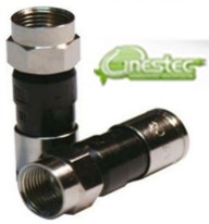 CONECTOR F COMPRESSAO RG6  VERDE