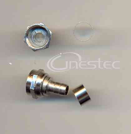 CONECTOR F SIMPLES COM ANEL RG 6