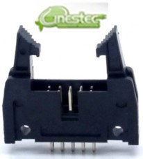 CONECTOR HEADER 10 VIAS  MACHO 180 graus COM EJETOR