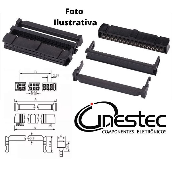 CONECTOR LATCH 34 VIAS COM EJETOR
