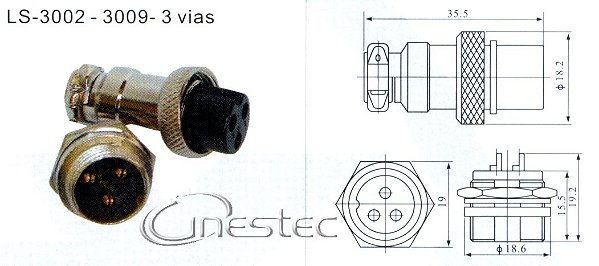 CONECTOR ROSCA M12   MIKE M   F  3 PINOS
