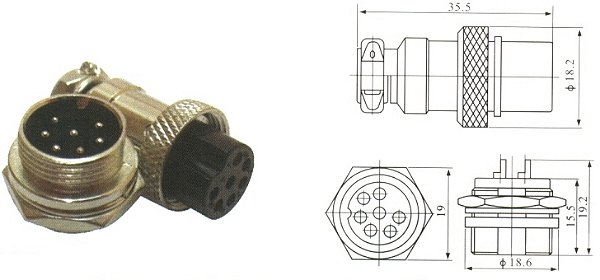 CONECTOR ROSCA M12   MIKE M   F  7 PINOS