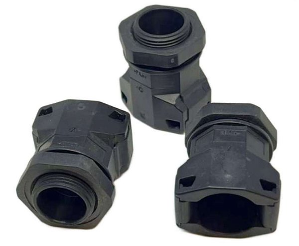 CONEXAO RAPIDA RETA COM CONTRA PORCA M25X1,5 / NW22 PRETO