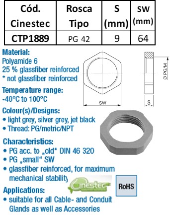 CONTRAPORCA PA6 CINZA CLARO PG 42