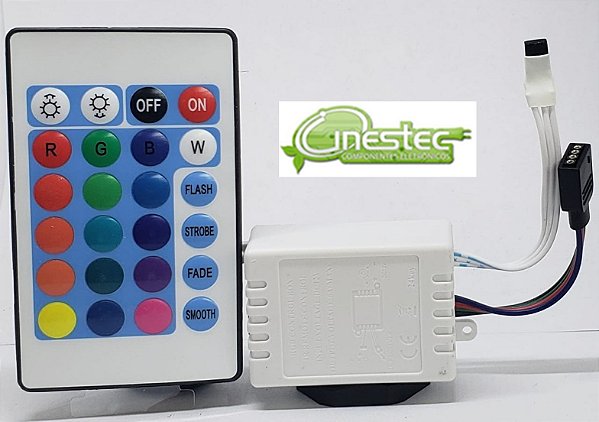 CONTROLADOR PARA FITA DE LED RGB COM CONTROLE REMOTO