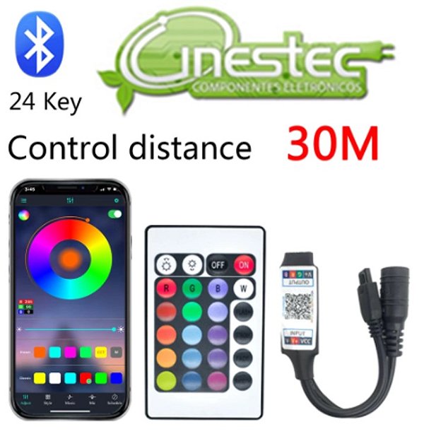 CONTROLE REMOTO P/ FITA RGB 5050 IOS / ANDROID - BLUETOOTH
