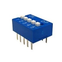 DIP SWITCH 5 VIAS  180 graus  AZUL