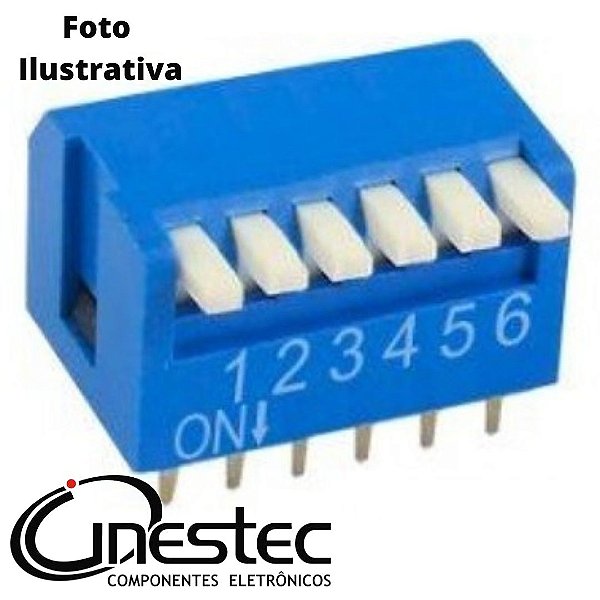 DIP SWITCH 6 VIAS - 90°