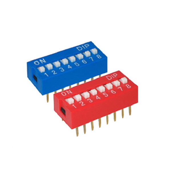 DIP SWITCH 8 VIAS  180 graus  AZUL