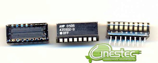 DIP SWITCH 8 VIAS  90 graus