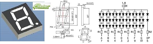 DISPLAY BIG NUMBER ANODO BRANCO MASCARA PRETO WCN1-00D0