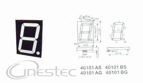 DISPLAY BIG NUMBER ANODO VERDE MASCARA PRETO HS-40101BG