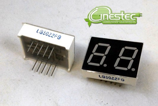 DISPLAY DUPLO ANODO COMUM 7 SEG. VERDE  LG5022FG