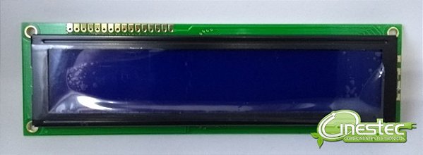 DISPLAY LCD 20 X 2 COM BACK LIGHT AZUL GDM2002A