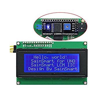 DISPLAY LCD 20 X 4 COM I2C  BACKLIGHT AZUL ESCRITA BRANCO