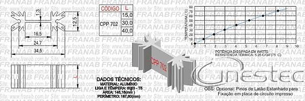 DISSIPADOR CPP702 / 40MM NATURAL