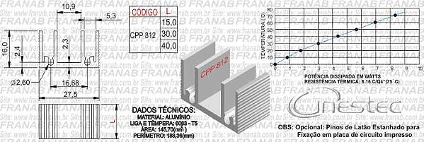 DISSIPADOR CPP812 / 30MM NATURAL