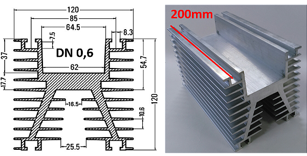 DISSIPADOR DN 0,6 / 200MM NATURAL