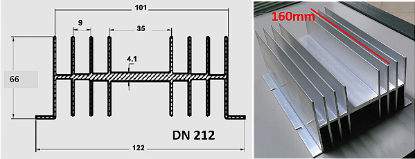 DISSIPADOR DN 212 / 160MM NATURAL