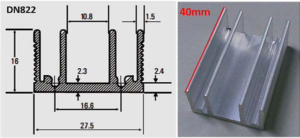 DISSIPADOR DN 809 / 40MM NATURAL