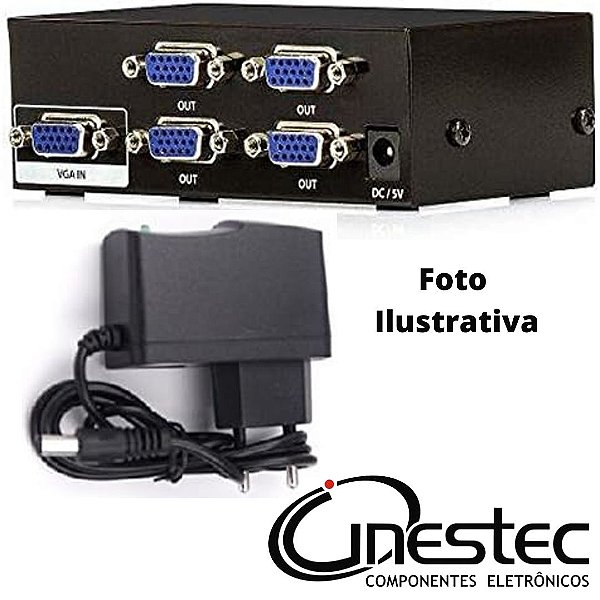 DISTRIBUIDOR (SPLITER) VGA 1x4 SAIDAS AMPLIFICADO VGA-2004