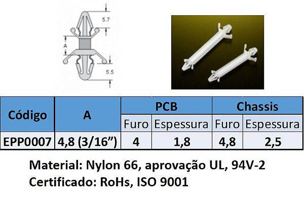 ESPACADOR DE PLACA ECI 3,0  NATURAL