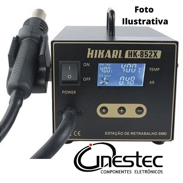 ESTACAO RETRABALHO SOLDA DIGITAL HK-852 X - 220V