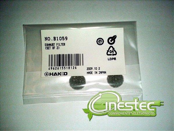 FILTRO PARA DESSOLDADORA  HAKKO 474  B1059  2 PECAS