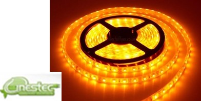 FITA DE LED / STRIP LED 3528 AMARELO AMBAR IP65 - ROLO DE 5m - OFERTA