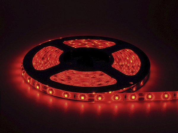 FITA DE LED / STRIP LED 3528 VERMELHO IP65 O ROLO DE 5MTS