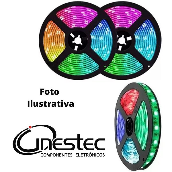 FITA ESTRIP LED 5050 RGB 5m S/ SILICONE OFERTA
