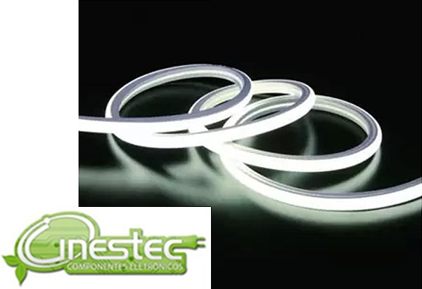 FITA LED NEON FLEXIVEL 2835 - IP65 - BRANCO FRIA - ROLO 5m