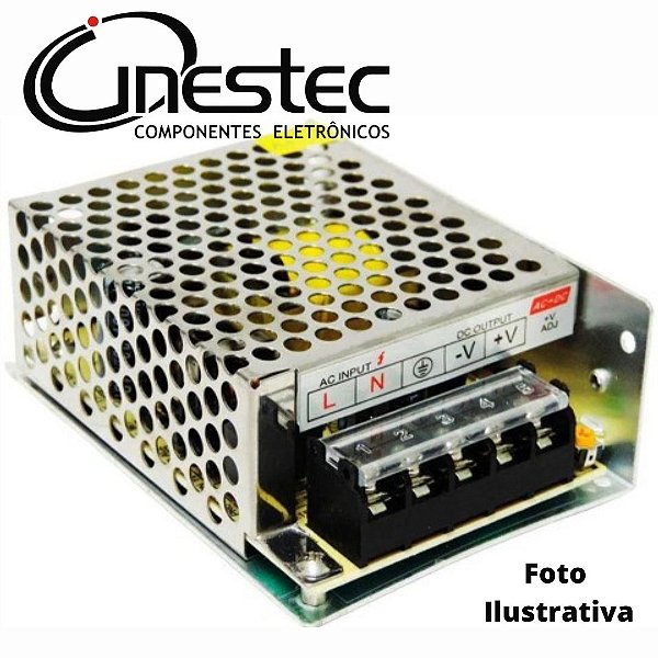 FONTE CHAVEADA METALICA SAIDA - 12V x 5A - 60W - OFERTA