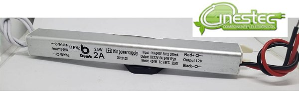 FONTE COMPACTA / SLIM 12V x 2A - 24W
