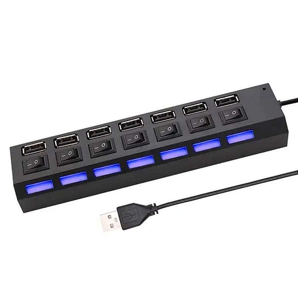 HUB USB 2.0 7 PORTAS - MAXIMO 500mA