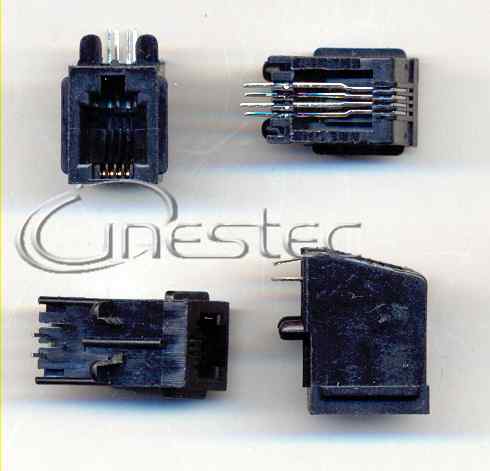 JACK  RJ09 4P4C  90 graus  PARA PLACA PRETO COM ENCAIXE  OFERTA