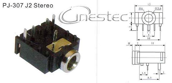 JACK J2ST PCI SEM ROSCA COM CHAVE (PRETO)  PJ-307