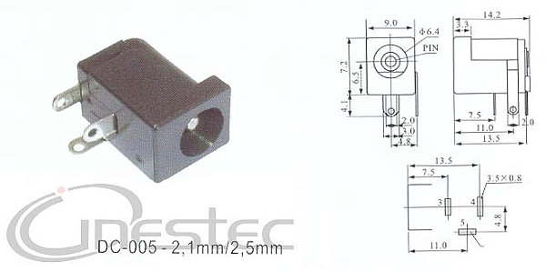 JACK J4  2,1MM  3T  DC-005