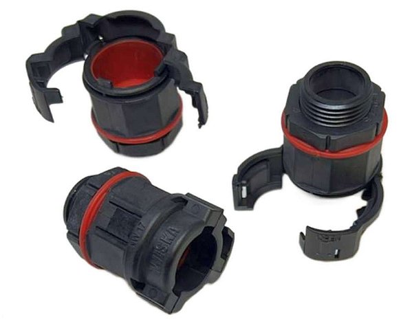 KIT 5 PCS CONEXAO RAPIDA  CONTRA PORCA NW17  M20X1,5  PRETO